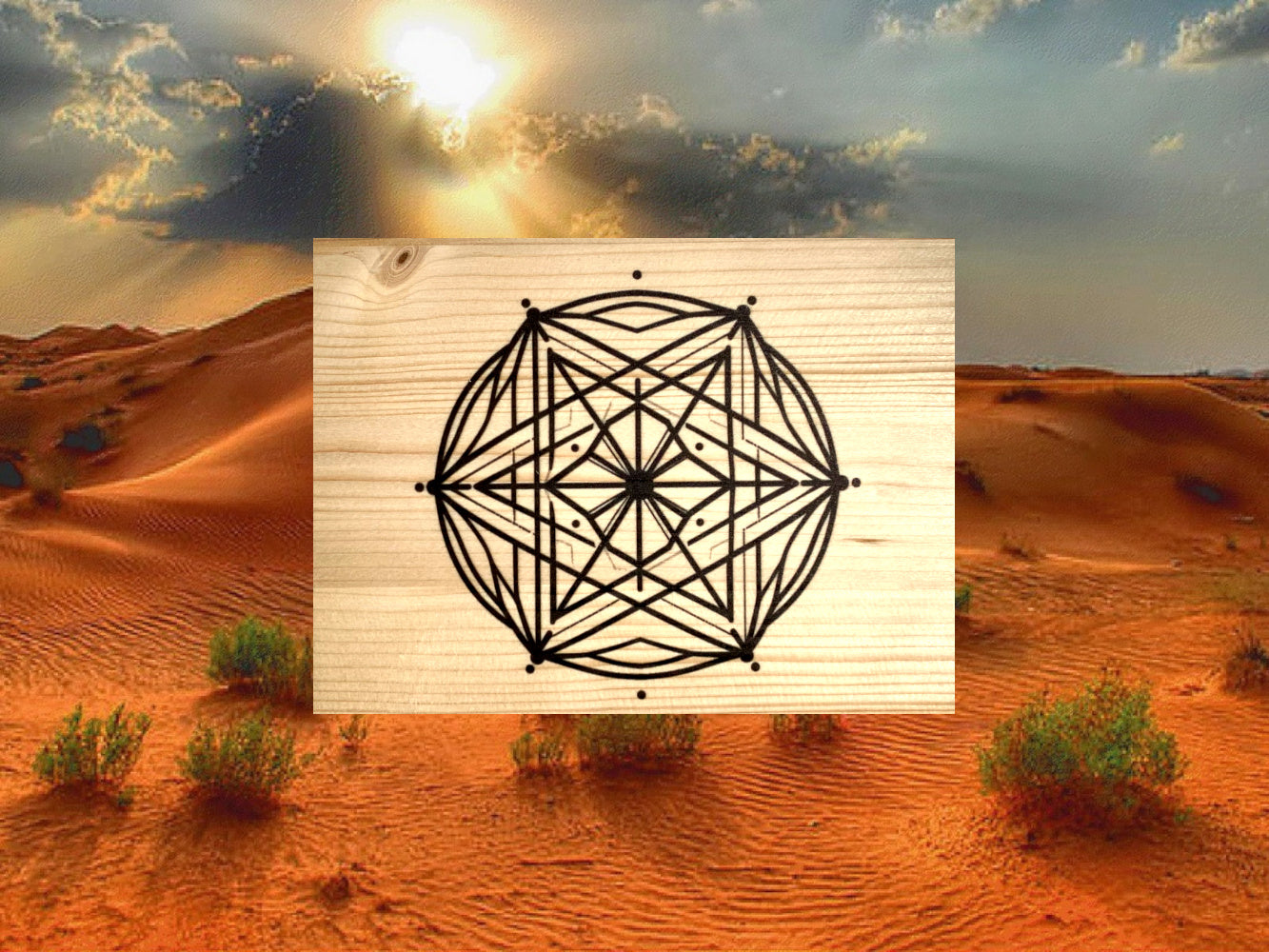 Madera con ánima: Geometría Sagrada (Lito 2)
