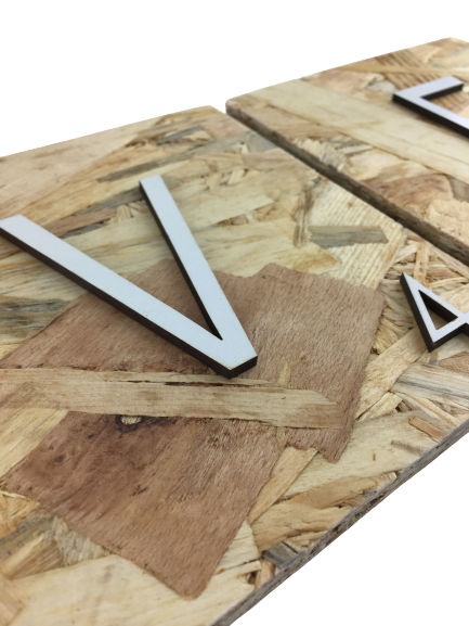 Lletres decoratives Scrabble grans de fusta natural