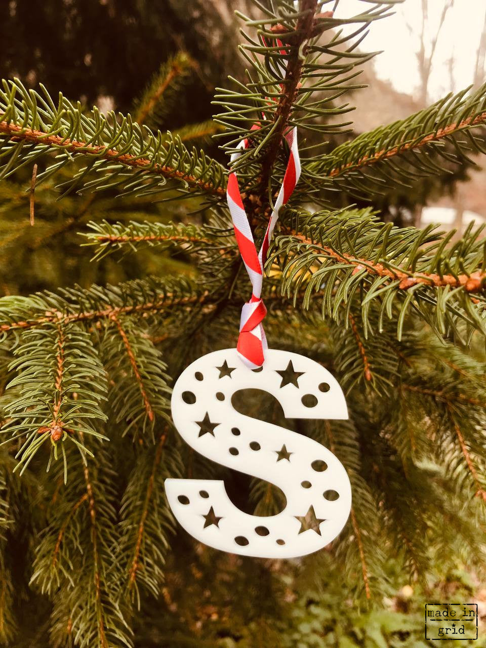 Letras blancas de navidad para colgar