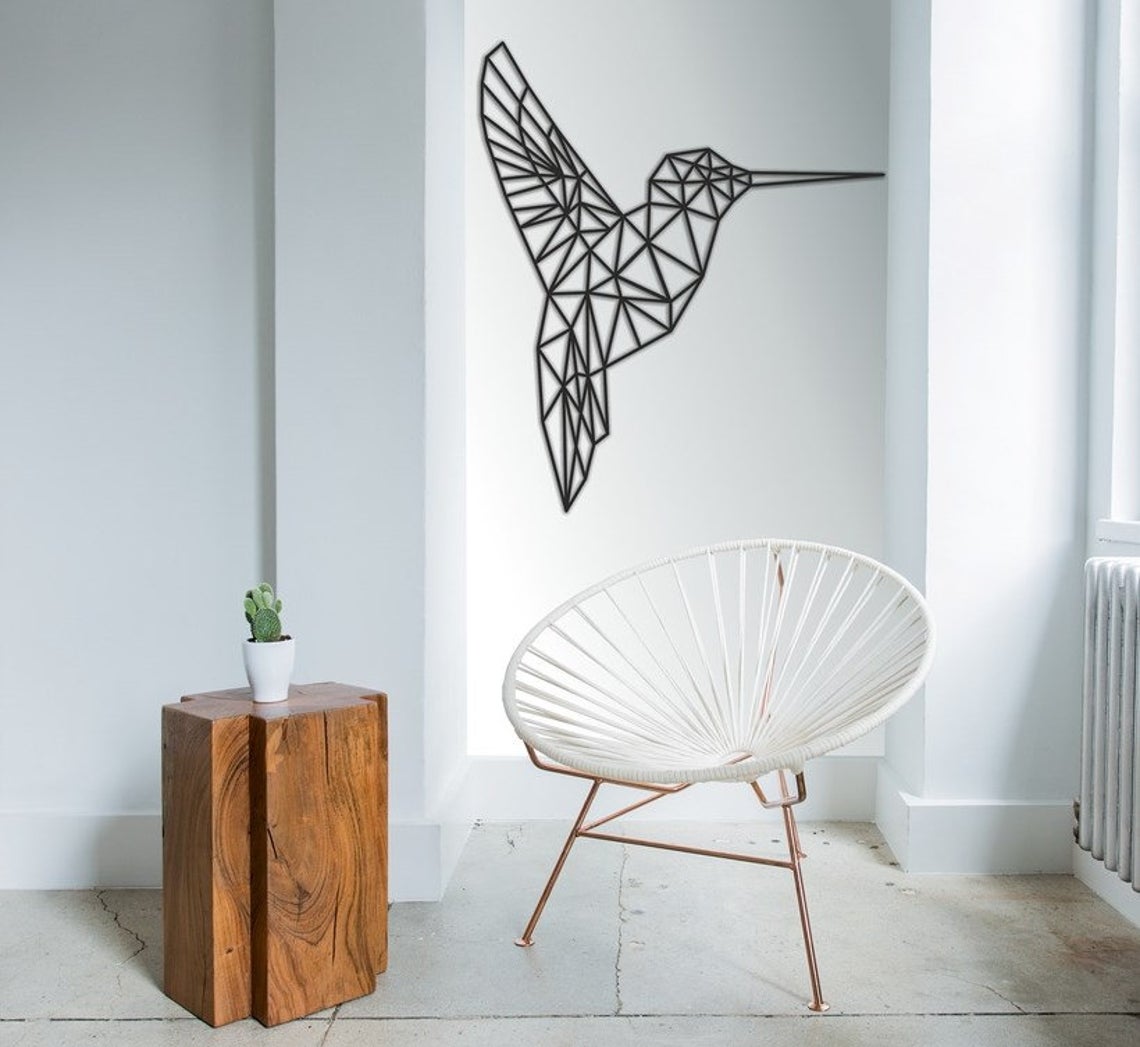 Colibri en bois personnalisé pour décoration murale