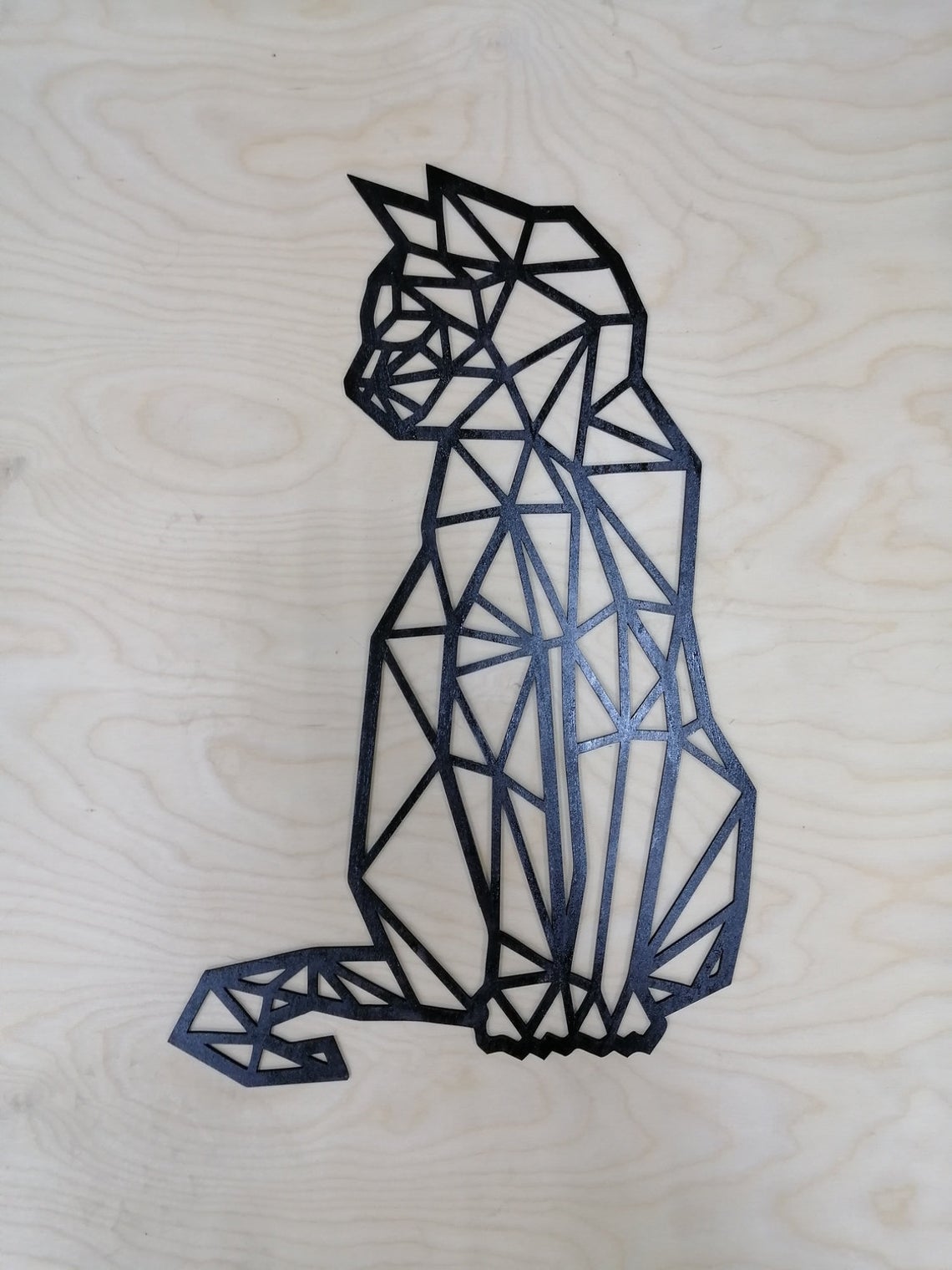 Chat décoratif en bois personnalisable