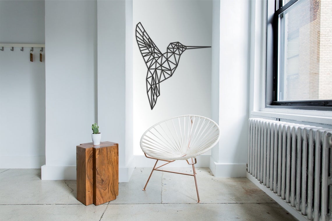 Colibri en bois personnalisé pour décoration murale