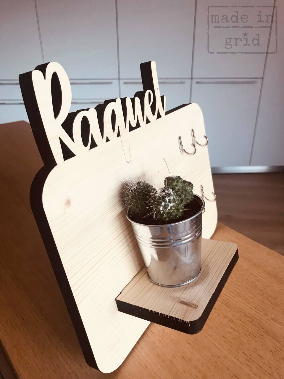 Portallaves de pared de madera personalizado
