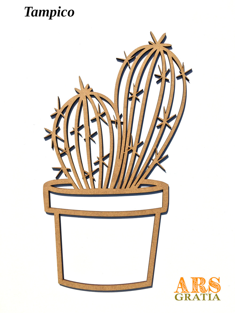 decoración personalizada de madera cactus para casa interiorismo