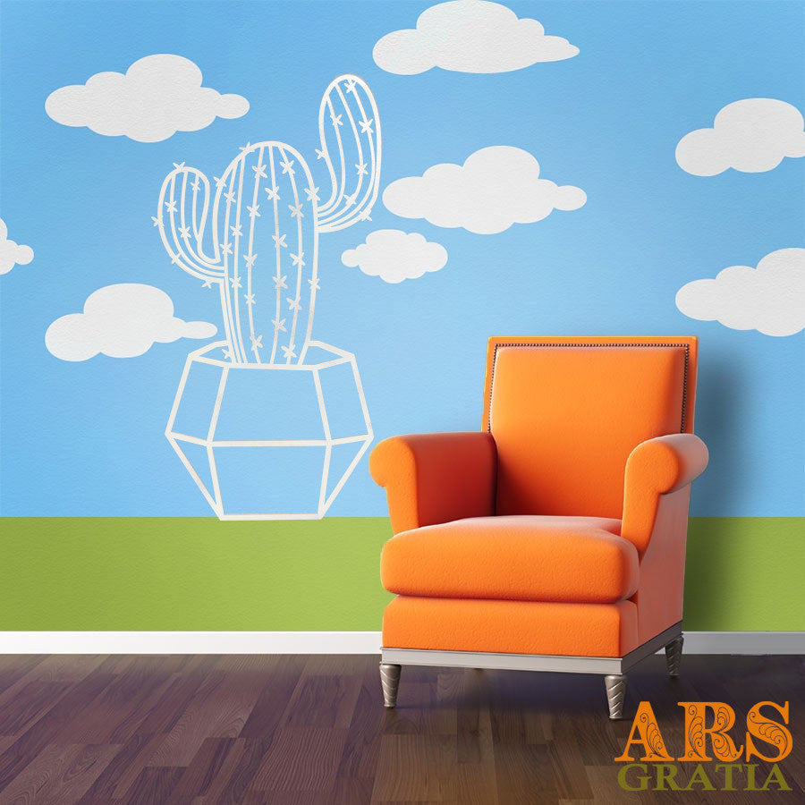 decoración moderna wall art adorno cactus