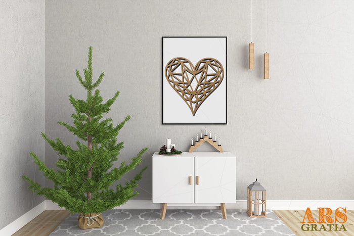 Adorno corazón decoración de pared en madera personalizable