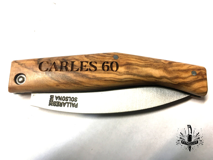 Regalo personalizado cuchillo de madera artesanal