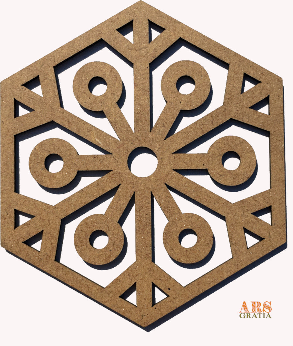 Copos de nieve de madera para decoración de pared