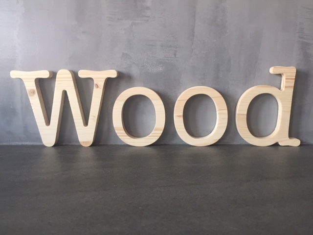 Letras de madera natural para decoración, nombres, frases