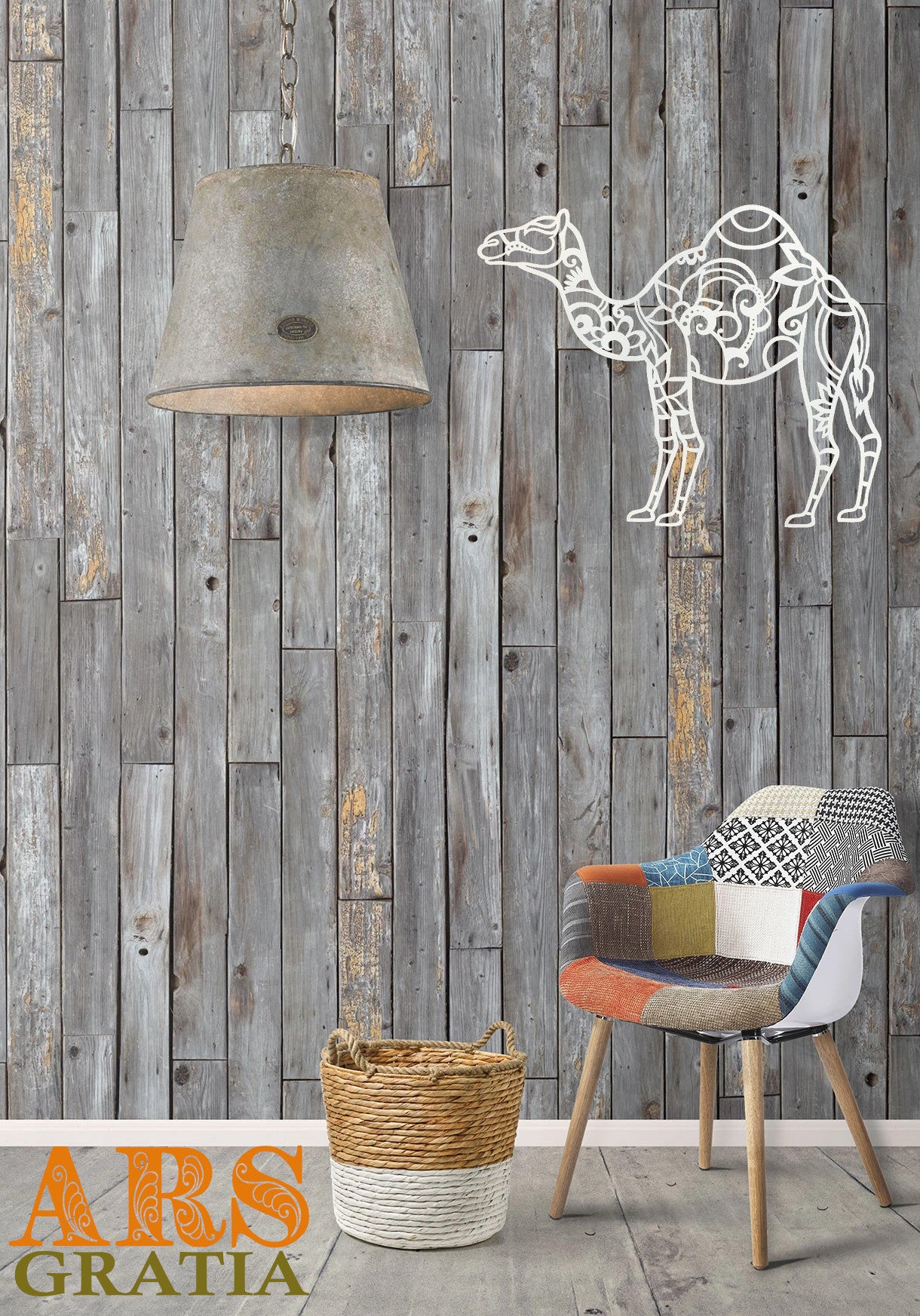 Dromedario - Animal geométrico decoración de pared Wall Art
