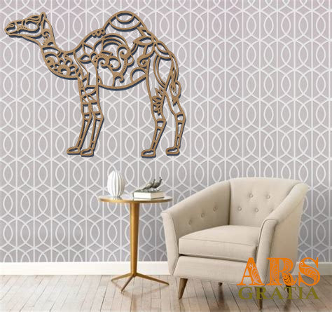 Dromedario - Animal geométrico decoración de pared Wall Art