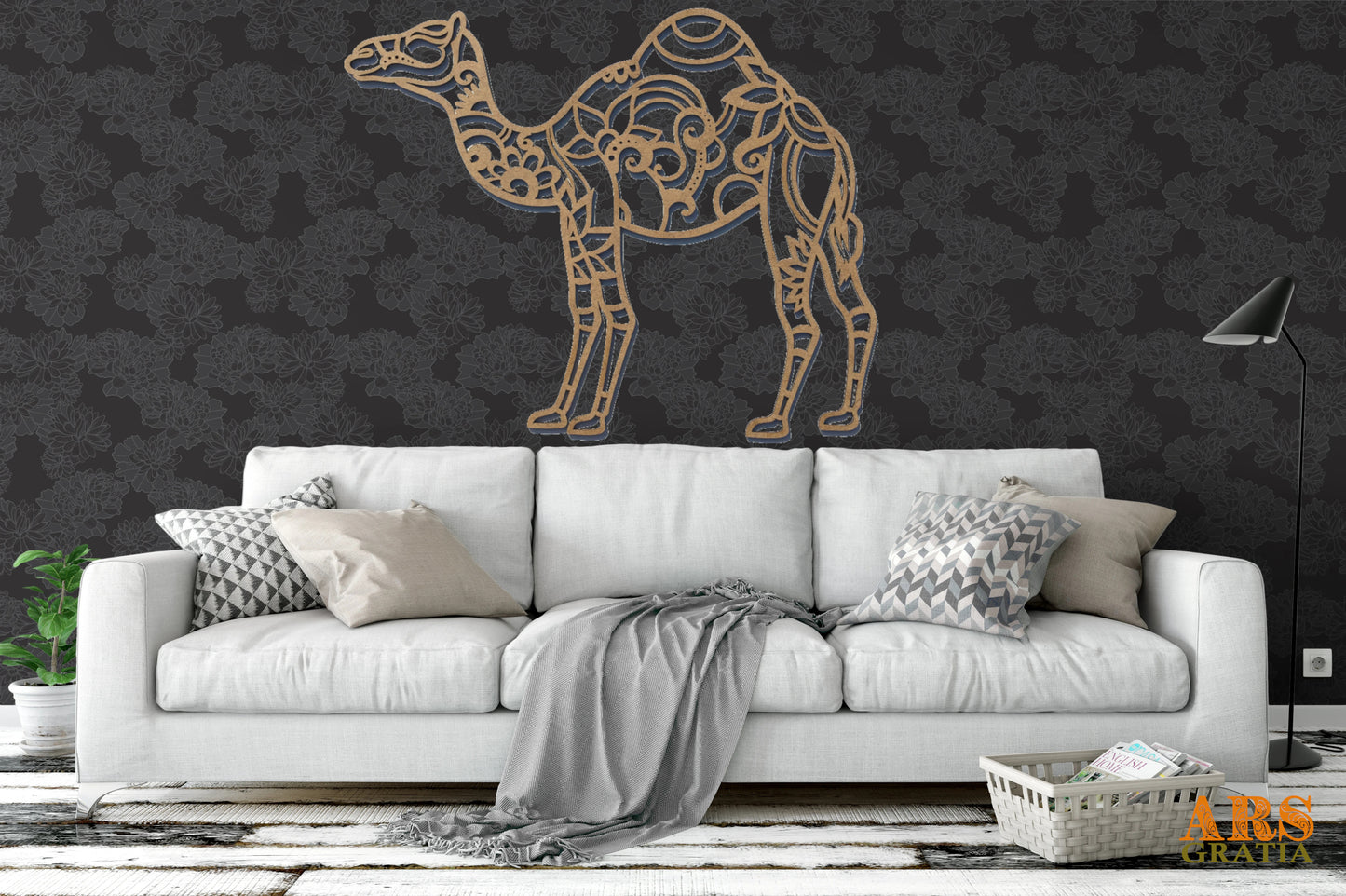 Dromedario - Animal geométrico decoración de pared Wall Art