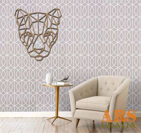 Pantera - Animal geométrico decoración de pared Wall Art