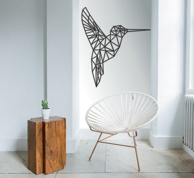 Colibri personalitzat de fusta per a decoració de paret