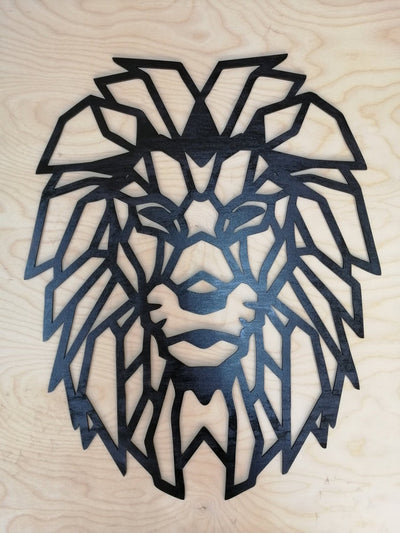 Tête de lion en bois personnalisée pour décoration murale