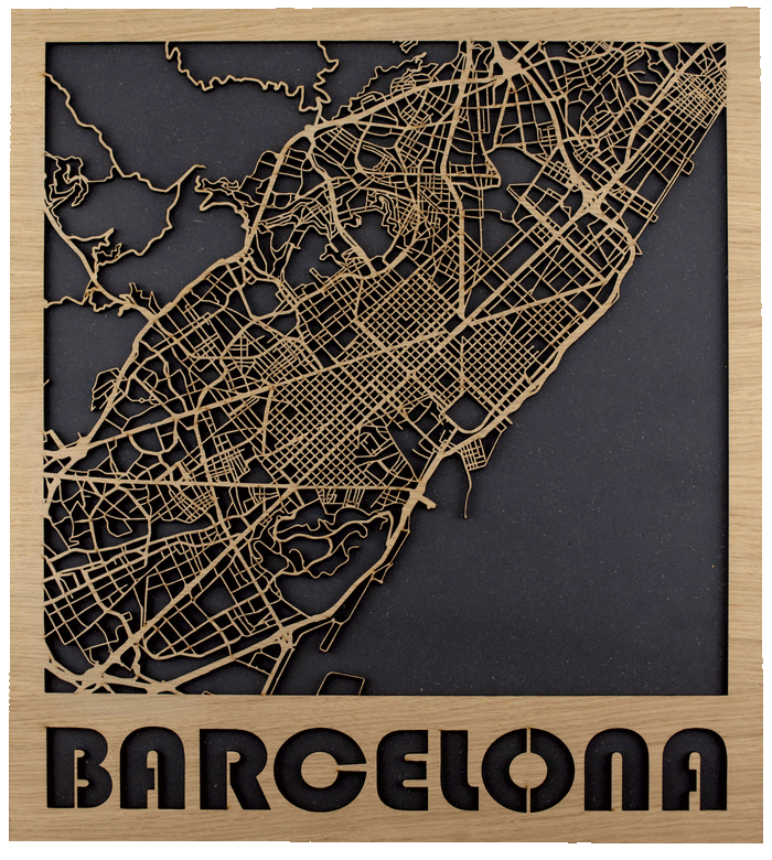 Mapa 3D callejero de Barcelona