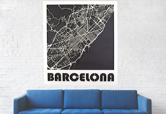 Mapa 3D callejero de Barcelona