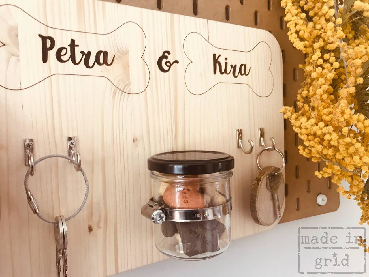 Portallaves de pared de madera personalizado
